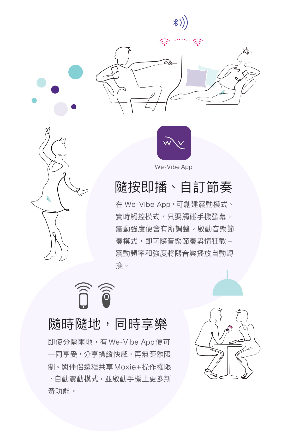 We-Vibe Moxie+ 藍牙佩戴式陰蒂震動器 APP功能介紹